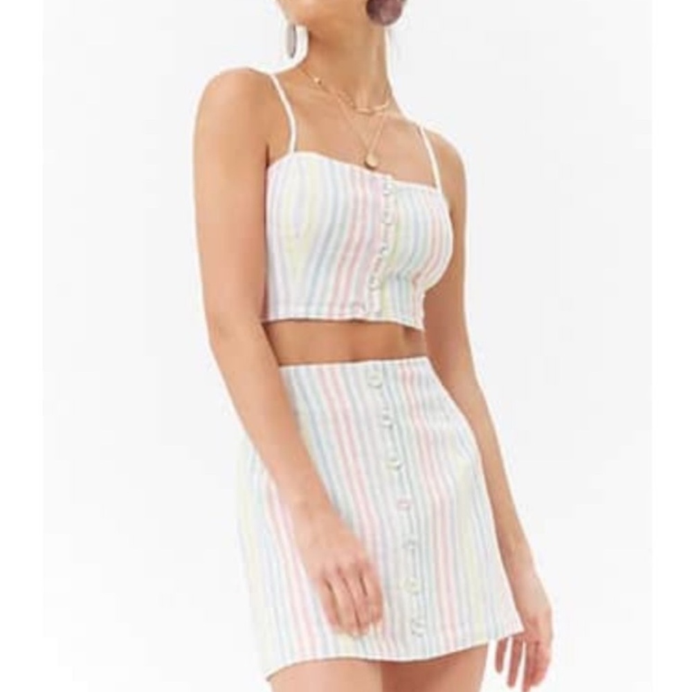Forever 21 Multicolor Striped Mini Skirt